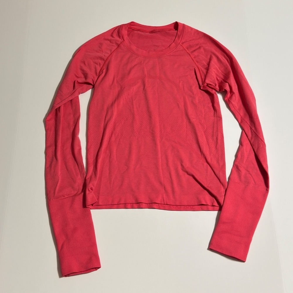 Lululemon Swiftly Tech Long Sleeve 2.0 Pink Running Shirt Size 4